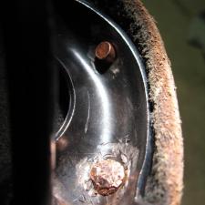 rivets being set from center towards outside