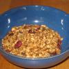 Granola mix in blue dish